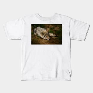 Timber Wolf Pup Kids T-Shirt